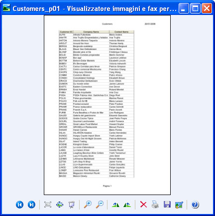 Il report convertito nel Visualizzatore immagini e fax per Windows.