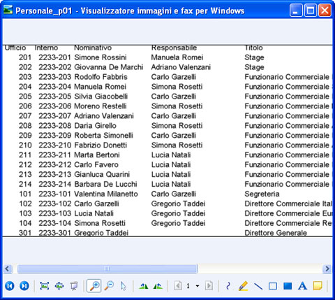 Il foglio di lavoro convertito nel Visualizzatore immagini e fax per Windows.