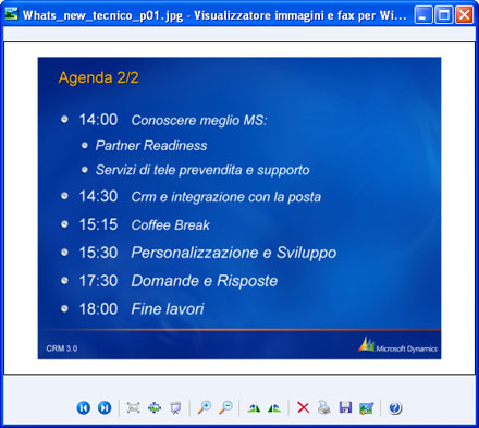 La presentazione convertita nel Visualizzatore immagini e fax per Windows.