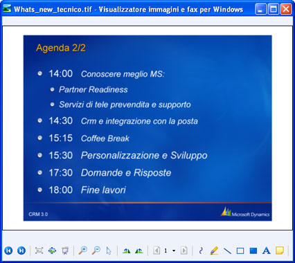 La presentazione convertita nel Visualizzatore immagini e fax per Windows.