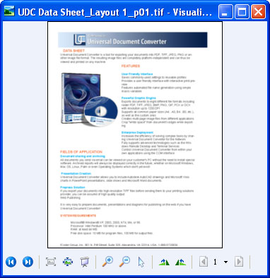 Il documento convertito nel Visualizzatore immagini e fax per Windows.