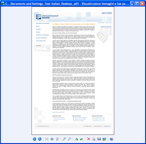 Il documento convertito nel visualizzatore predefinito delle immagini.
