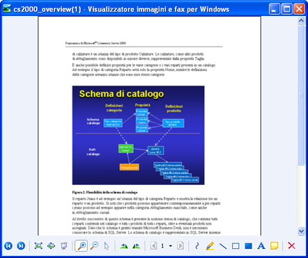 Il documento convertito nel Visualizzatore immagini e fax per Windows.