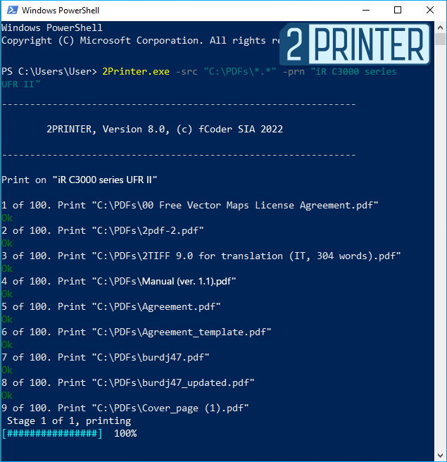 fCoder 2Printer 8.0 â€“ Il programma per la stampa da riga di comando viene aggiornato in modo significativo